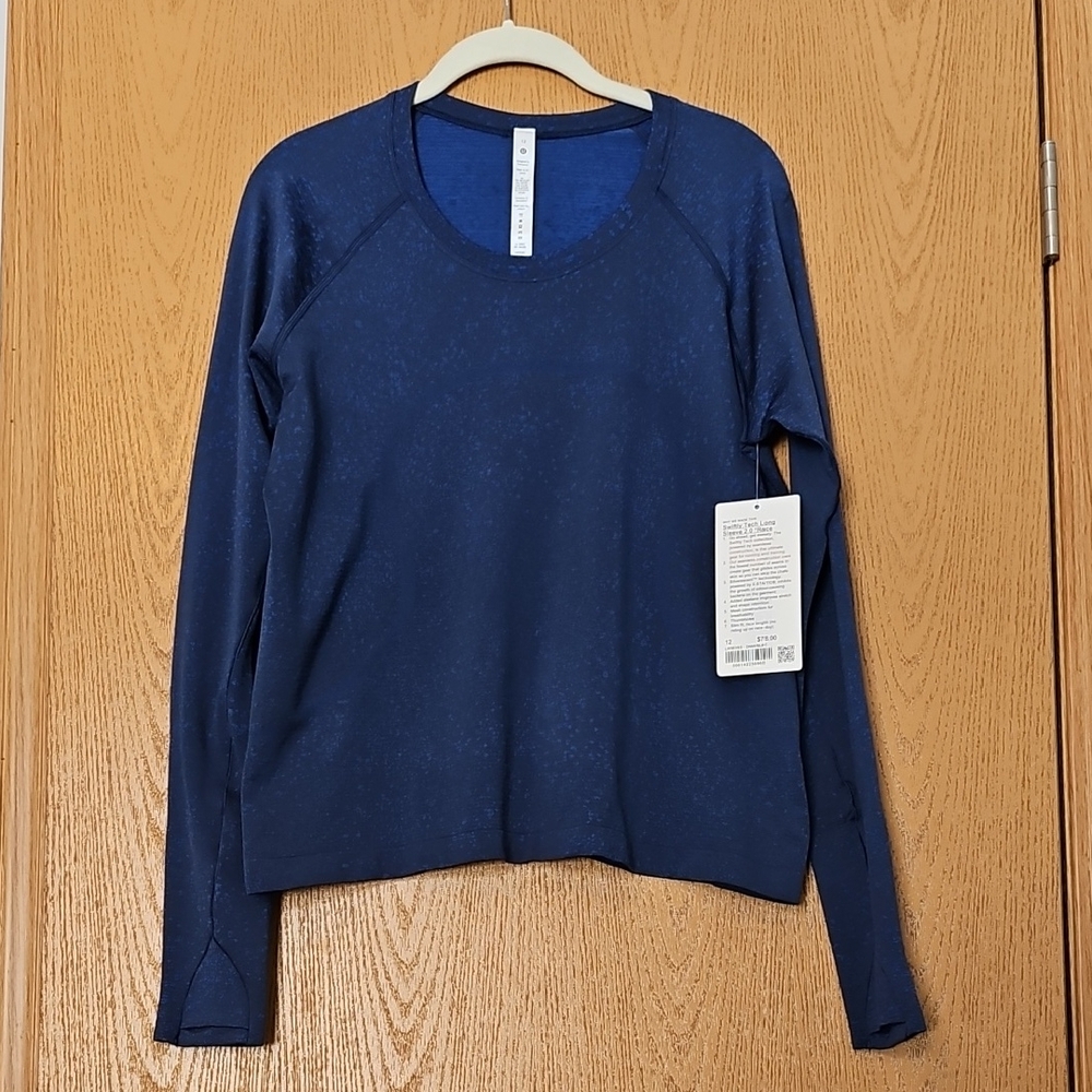 Lululemon Swiftly Tech Race Long Sleeve DNMI/BLBT 12